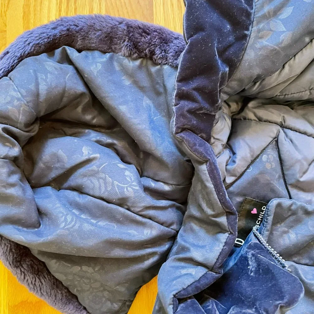Rothschild Hooded Winter Coat/Jacket Snowflake Pattern Blue Girls Size L (4)